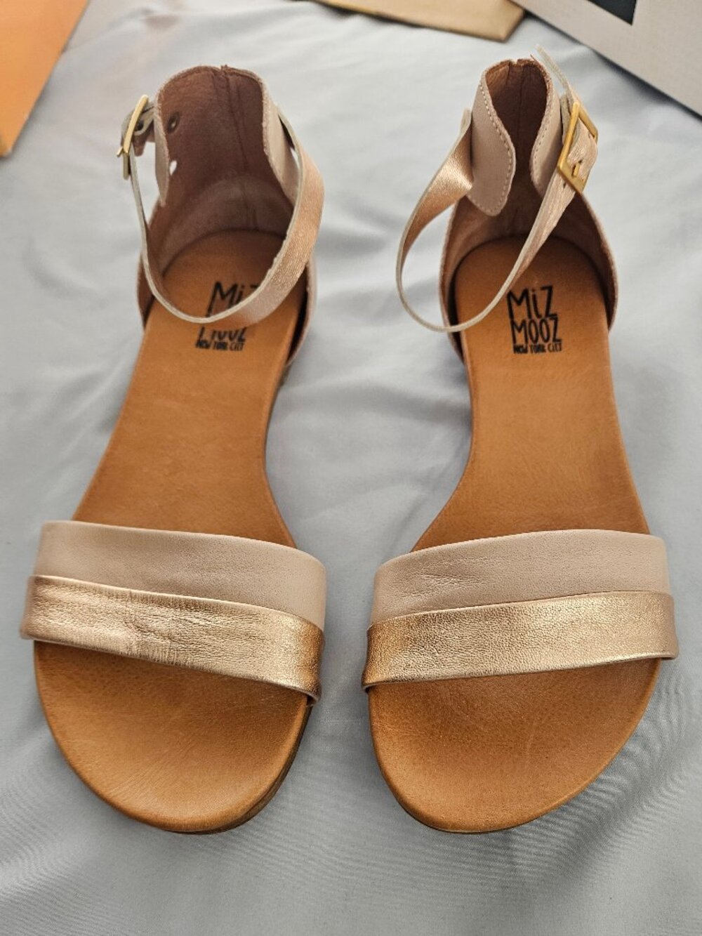 Miz Mooz Pink Gold Sandal size 8.5